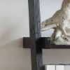 Bookcase ladder five shelf popular modern design multi-depth shelves with rounded shelf barrier corners